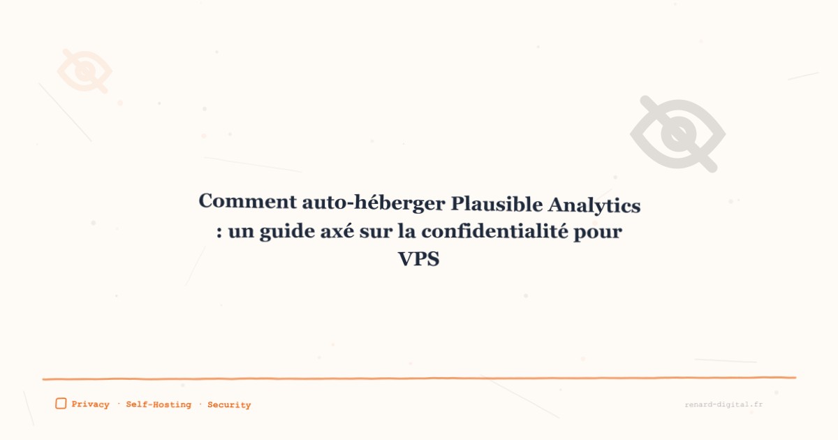 self host plausible analytics fr